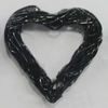 Iron Thread Component Handmade Lead-free, Hollow Heart 25x25mm, Sold by Bag