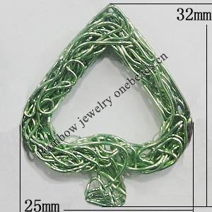 Iron Thread Component Handmade Lead-free, Hollow Heart 32x25mm, Sold by Bag