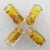 Gold Sand Lampwork Beads, Column 20x10mm Hole:About 2mm, Sold by PC