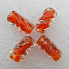 Gold Sand Lampwork Beads, Column 20x10mm Hole:About 2mm, Sold by PC