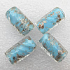 Gold Sand Lampwork Beads, Column 20x10mm Hole:About 2mm, Sold by PC