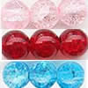 Crackle Glass Beads, Round, 4mm, Sold per 32-Inch Strand