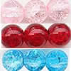 Crackle Glass Beads, Round, 8mm, Sold per 32-Inch Strand 
