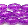 Crackle Glass Beads, Oval, 8x11mm, Sold per 32-Inch Strand