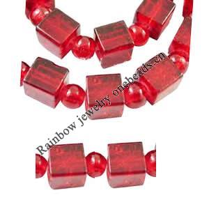 Crackle Glass Beads, Cube, 4x4x4mm, Sold per 32-Inch Strand