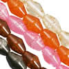 Crackle Glass Beads, Bicone, 8x12mm, Sold per 32-Inch Strand