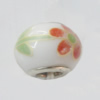 Poracelain Beads European, European Style With Iron Core Rondelle,10x14mm, Hole:5mm, Sold by Bag