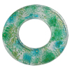 Watermark Acrylic Beads, Donut Outside Diameter:48mm Inside Diameter:24mm, Sold by Bag