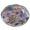 Watermark Acrylic Beads, Fceted Oval 31x26mm Hole:2.5mm, Sold by Bag