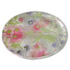 Watermark Acrylic Beads, Flat Oval 40x30mm Hole:2mm, Sold by Bag