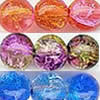 Crackle Glass Beads, Double color, Round, 10mm, Sold per 32-Inch Strand 