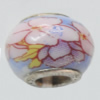 Poracelain Beads European, European Style With Iron Core Rondelle,10x14mm, Hole:5mm, Sold by Bag