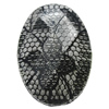 Watermark Acrylic Beads, Faceted Oval 30x22mm Hole:2mm, Sold by Bag