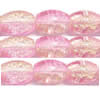 Crackle Glass Beads, Double Color, Oval, 6x8mm, Sold per 32-Inch Strand