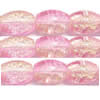 Crackle Glass Beads, Double Color, Oval, 6x8mm, Sold per 32-Inch Strand