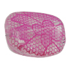 Watermark Acrylic Beads, Rectangle 27x21mm Hole:2mm, Sold by Bag
