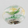 Poracelain Beads European, European Style With Iron Core Rondelle,10x14mm, Hole:5mm, Sold by Bag