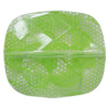 Watermark Acrylic Beads, Faceted Rectangle 38x32mm Hole:2mm, Sold by Bag