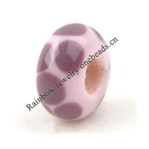 European Style Lampwork Beads, 8x14mm Hole:About 4.5mm, Sold by PC