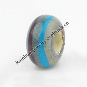 European Style Lampwork Beads, 8x14mm Hole:About 4.5mm, Sold by PC