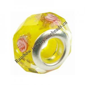 European Style Lampwork Beads, 8x14mm Hole:About 4.5mm, Sold by PC