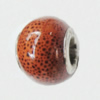 Poracelain Beads European, European Style With Iron Core Rondelle,10x14mm, Hole:5mm, Sold by Bag