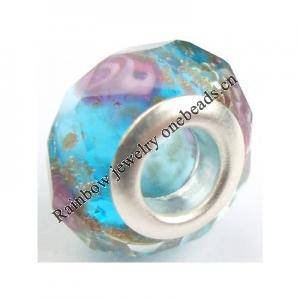 European Style Lampwork Beads, 8x14mm Hole:About 4.5mm, Sold by PC