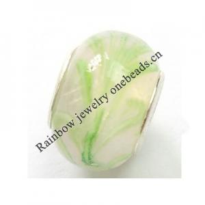 European Style Lampwork Beads, 8x14mm Hole:About 4.5mm, Sold by PC