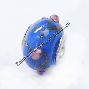 European Style Lampwork Beads, 8x14mm Hole:About 4.5mm, Sold by PC