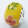 European Style Lampwork Beads, 8x14mm Hole:About 4.5mm, Sold by PC