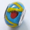 European Style Lampwork Beads, 8x14mm Hole:About 4.5mm, Sold by PC