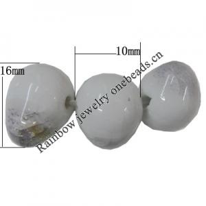 Porcelain Beads, Crackle Teardrop 10x16mm, Hole:About 1.5mm, Sold by Bag