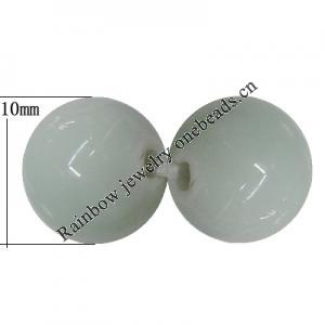 Porcelain Beads, Round 10mm, Hole:About 1.5mm, Sold by Bag