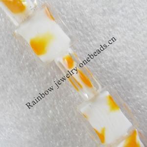 Lampwork Beads, Rectangle 12x15mm Hole:About 1.5mm, Sold by PC