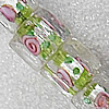 Silver Foil Lampwork Beads, Cube 10mm Hole:About 1.5mm, Sold by PC