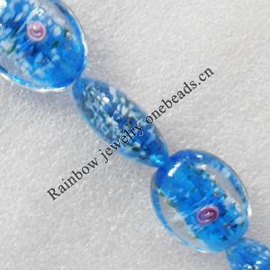 Lampwork Beads, Flat Oval 25x30mm Hole:About 1.5mm, Sold by PC