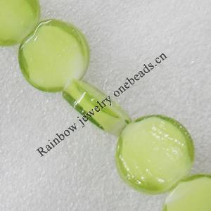 Lampwork Beads, Flat Round 16mm Hole:About 1.5mm, Sold by PC