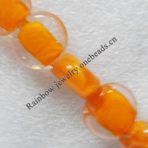 Lampwork Beads, Flat Round 16mm Hole:About 1.5mm, Sold by PC