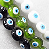 Lampwork Beads, Flat Round 20mm Hole:About 1.5mm, Sold by PC