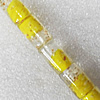 Gold Sand Lampwork Beads, Column 14x20mm Hole:About 1.5mm, Sold by PC