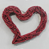 Iron Thread Component Handmade Lead-free, Heart 22x27mm, Sold by Bag
