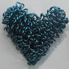 Iron Thread Component Handmade Lead-free, Heart 25x25mm, Sold by Bag