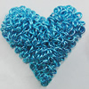 Iron Thread Component Handmade Lead-free, Heart 25x25mm, Sold by Bag