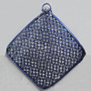 Iron Thread Component Handmade Lead-free, Diamond 60x55mm Hole:4mm, Sold by Bag