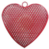 Iron Thread Component Handmade Lead-free, Heart 50x50mm Hole:4mm, Sold by Bag