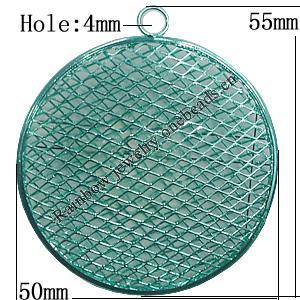 Iron Thread Component Handmade Lead-free, Round 55x50mm Hole:4mm, Sold by Bag