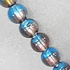 Silver Foil Lampwork Beads, Round 18mm Hole:About 1.5mm, Sold by PC