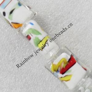 Lampwork Beads, Rectangle 25x30mm Hole:About 1.5mm, Sold by PC