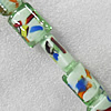 Lampwork Beads, Rectangle 25x30mm Hole:About 1.5mm, Sold by PC