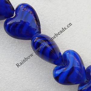 Lampwork Beads, Heart 28mm Hole:About 3mm, Sold by PC